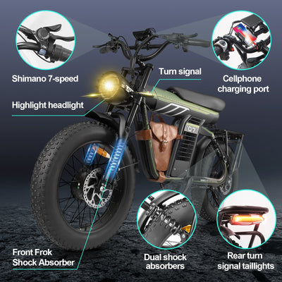 Smartravel Rocket ST201F Pro 3000W Dual Motor Long-Range Electric Bike