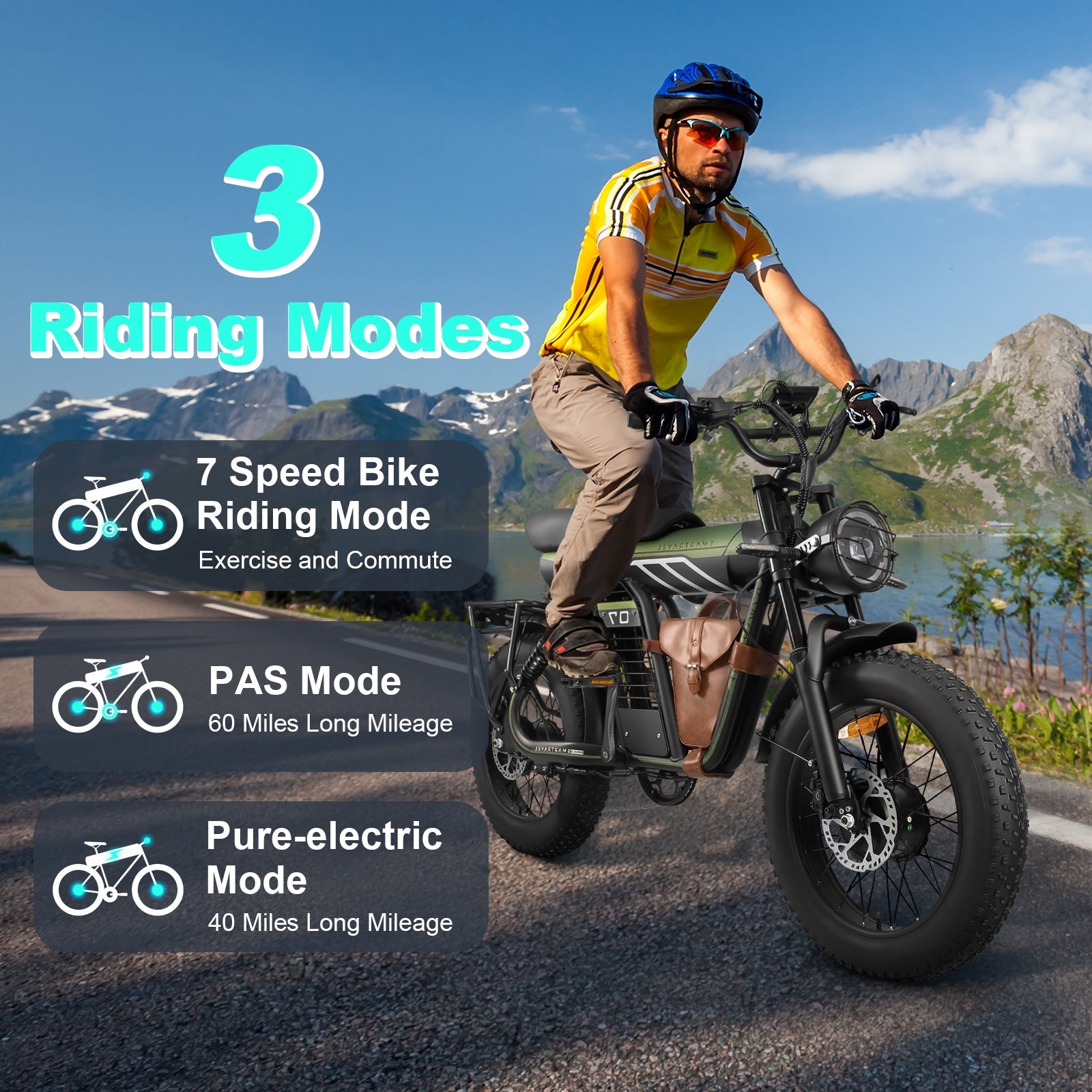 Smartravel Rocket ST201F Pro 3000W Dual Motor Long-Range Electric Bike