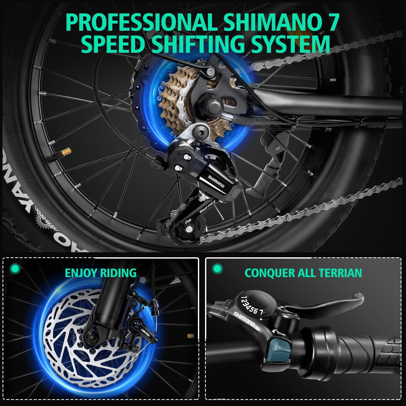 Smartravel Explorer DK400 1000W Moped Style Offroad Electric Bike Fat Tire