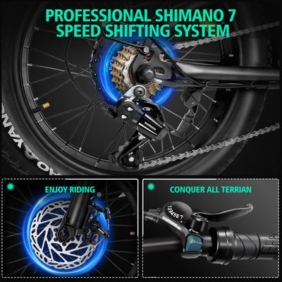 Smartravel Explorer DK400 1000W Moped Style Offroad Electric Bike Fat Tire